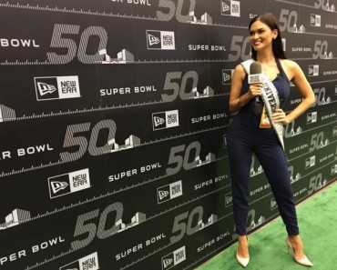 Miss Universe Pia Wurtzbach Is All Geared Up for Super Bowl 50