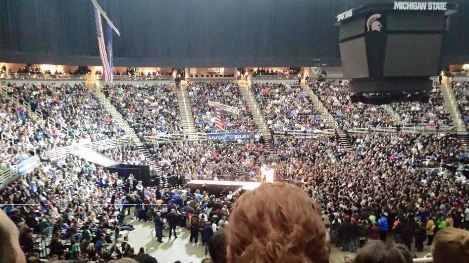 March 2nd Sanders rally at Michigan State University