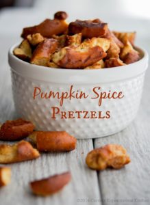 pumpkin spice pretzels